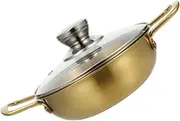 OFFSCH Stainless Steel Ramen Pot with Glass Lid Korean Soup Cooking Pot for Camping Hiking and Picnic Lightweight