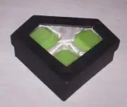 Oleg Cassini Green Jadite Paperweights NIB Set of 3