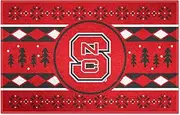 FANMATS 25814 NC State Wolfpack Holiday Sweater Starter Mat Accent Rug - 19in. x 30in. | Sports Fan Home Decor Rug and Tailgating Mat