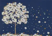 Peter Pauper Press Boxed Blank Note Cards - Falling Blossoms 334817