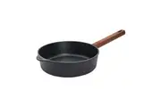 Eco Logic Aluminium Cooking Saute Pan w/ Wooden Handle 24cm/2.5L Round Black