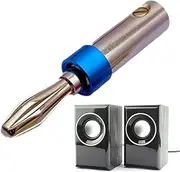 Speaker Banana Plugs - 4mm Copper Gold-Plated Wire Connector Banana Plugs - Home Sound Systems Stable Plug and Unplug for Bedroom, Study