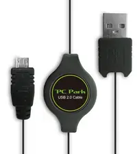 在飛比找順發線上購物優惠-PC Park USB2.0 A公/Micro B 伸縮線 