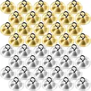 Fiada 40 Pcs Finger Cymbals Belly Dancing Musical Instrument Percussion Zills Instruments for Adults Dancer Party (Gold, Silver)