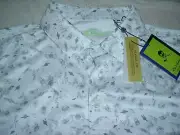 ROBERT GRAHAM White Grey Planets pattern Polo Size M Brand New w/ Tags