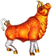 1L High Quality Glass Ox Bull Cow Wine Decanter Whiskey Bourbon Scotch Bar Decor