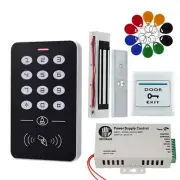 Electric Door Access Control Keypad Power Supply Lock Strike Home System Kit