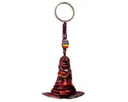Wizard Hat Fantasy Handmade 3D Keychain Macrame Metal Keyring Car Bag Accessory