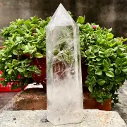 1.9LB Natural Pure Clear Quartz Crystal Point Tower Obelisk Wand Reiki Stone Hea