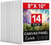 Canvases for Painting 8X10In,14 Pack Blank Canvas Boards Bulk - Cotton Art Canva