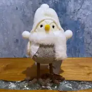 Target Wondershop 2021 Winter Featherly Friends FLURRY Bird Neutral W/ Fur Scarf