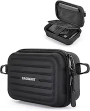 BAGSMART Digital Camera Case, Waterproof & Protective Small Camera Bag with 2 Carrying Ways, Lightweight Camera Sling Bag for Canon PowerShot/GoPro/Kodak Pixpro - Black