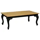 STEWART COFFEE TABLE SOLID MAHOGANY TIMBER BLACK/CARAMEL 120 CMS.