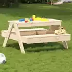 Picnic Table for Kids Garden Table Outdoor Furniture Patio Backyard Wood vidaXL