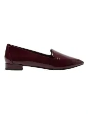 [Sandler] Raven Flat Shoes in Wine Patent Leather