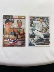 DCC: 2018 Aaron Judge 2-card lot Bowman #24 Topps Opening Day OD-22 NM-MT+