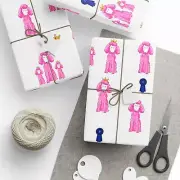 Pink Poodle Wrapping Paper Gift Wrap Poodle Lovers Christmas Paper Birthday Dogs