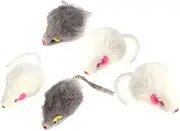 Totority 5Pcs Plush Mice for Cats Interactive Cat Teaser Mouse Playthings Random Color Stimulates Natural Instincts Fun for Kittens Keeps Pets Engaged and Active Random Color