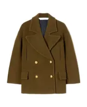 Palm Angels Palm Embroidered Drop Shoulder Coat IT38 Brown