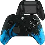 HEXGAMING ADVANCE Wireless Elite Controller for Xbox Series X & S, for Xbox One, and for Windows 7/8/10-4 Remappable Back Paddles - Hair Triggers - Interchangeable Thumbsticks - Blue Flame Labeled