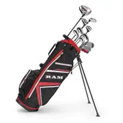 Ram Golf Accubar Plus Golf Clubs Set - Graphite Woods and Steel Shaft Irons - Mens Right Hand