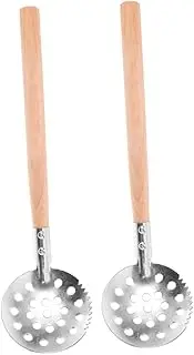 1 Pair Ice Fishing Spoon Professional Fishing Gear Professional Ice Scoop Ice Fishing Gear Reusable Ice Scoop Winter Fishing Tools Outdoor Fishing Equipment Ice Scooper Wood Silver