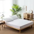 100% Organic Cotton Mattress Protector Texas King Mattress Cover 250GSM, Wate...