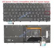 For Dell XPS13-9343 9350 9360 backlit keyboard 0DKDXH NSK-LS0BW 490.01V07.0D01