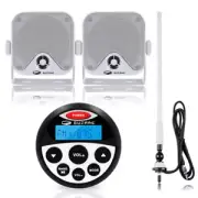 Marine Stereo Digital Audio System w/ 4in Box Speakers for Yacht Motorboat