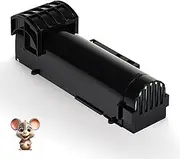 CANAANIN Mouse Trap Humane Cage Rat Trap for Indoor and Outdoor, Large Rodent Animal Mice Vole Chipmunk Hamsters Live Cage, Catch and Release (Black 1 Pack)
