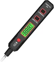 Voltage Tester AC 12-300V Non-Contact & Contact Voltage Detector Electrical Test Pen Wire Breakpoint Finder with NCV, Continuity Live Null Wire Test, LCD Display, Buzzer Alarm, Backlight, Flashlight
