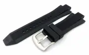 Black Rubber Silicone 13x29mm Strap Band fit MK Michael Kors Watches + Tool
