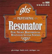 GHS 1600 White Bronze Roundwound Dobro Resonator Guitar Strings (6 Pieces Set) (16-56)