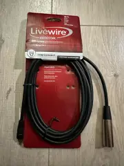 Livewire Essential Interconnect Cable RCA Male to XLR Male 10 ft. Black