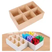 Wooden Pen Holder Art Marker Organizer 6 Marker Multipurpose Container Paint