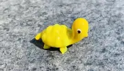 BABY TURTLE~Yell~ Collectible Hand Blown Art Glass Figurine~Handmade Tiny Animal