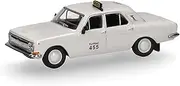 Herpa Volga M24 Radio Taxi Model Car, Miniature Scale 1:87, Collectible, Made in Germany, Model Made of Plastic