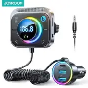 Wireless Bluetooth 5.3 FM Transmitter Car Audio AUX Adapter USB C Fast Charger