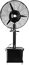 Heavy Duty Industrial Misting Fan, Outdoor Fan, Oscillating Floor Fan, Standing Fans, Copper core Motor, 3 Speed Settings, 45° Angle Adjustment, 90° Left and Right Swings, 10 Gallon Tank
