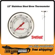 Brew Thermometer Stainless Steel 60°-220° With Stem Clip Bayou Classic 800-772