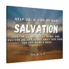 Psalm 79:9 Salvation Bible Verse Canvas Christian Wall Art Read