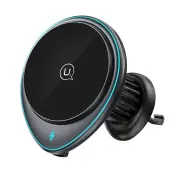 USAMS US-CD222 Wireless Magnetic Car Phone Holder 360° Rotary Air Vent Mount Stand for iPhone 15 14 13 for Xiaomi 14pro