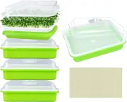 Legigo 5 Pack Seed Sprouter Trays with Lids- Soil-Free Cultivation Germination