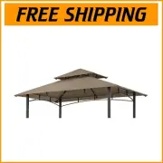 5x8 Grill Gazebo Canopy Top - UV & Water-Resistant Khaki Replacement