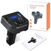 Bluetooth 5.0 FM Transmitter Handsfree USB Fast Charger Car Kit Radio Adapter AU