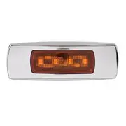 Narva 9-33V LED Front End Outline Marker Or External Cabin Marker LampAmber With 0.5M Cable Chrome Cover 10 Pack - 96822/10