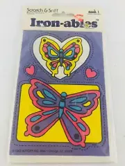 Vintage Iron-ables Iron-On Scratch & Sniff Butterflies and Hearts Mark I 1983