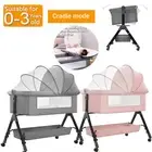 Folding Baby Bassinet Bedside Sleeper Portable Adjustable Co-Sleeper w/Mattress