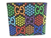 Gucci Gg Psychedelic Bifold Billfold 601089 Multicolor Black Grade S Superb