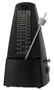 Cherry Metronome with Metal Mechanism & Bell in Black Plastic Casing